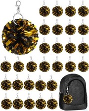 30 Pcs Cheer Pom Pom Keychain Cheerleader Gifts Cheerleading Keyring Charm Fo...
