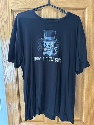 Tee Turtle Shirt Black How A Mew Sing 2XL