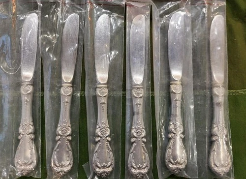 Burgundy by Reed and Barton Sterling Silver Butter Spreaders HH Modern 6 pcs New