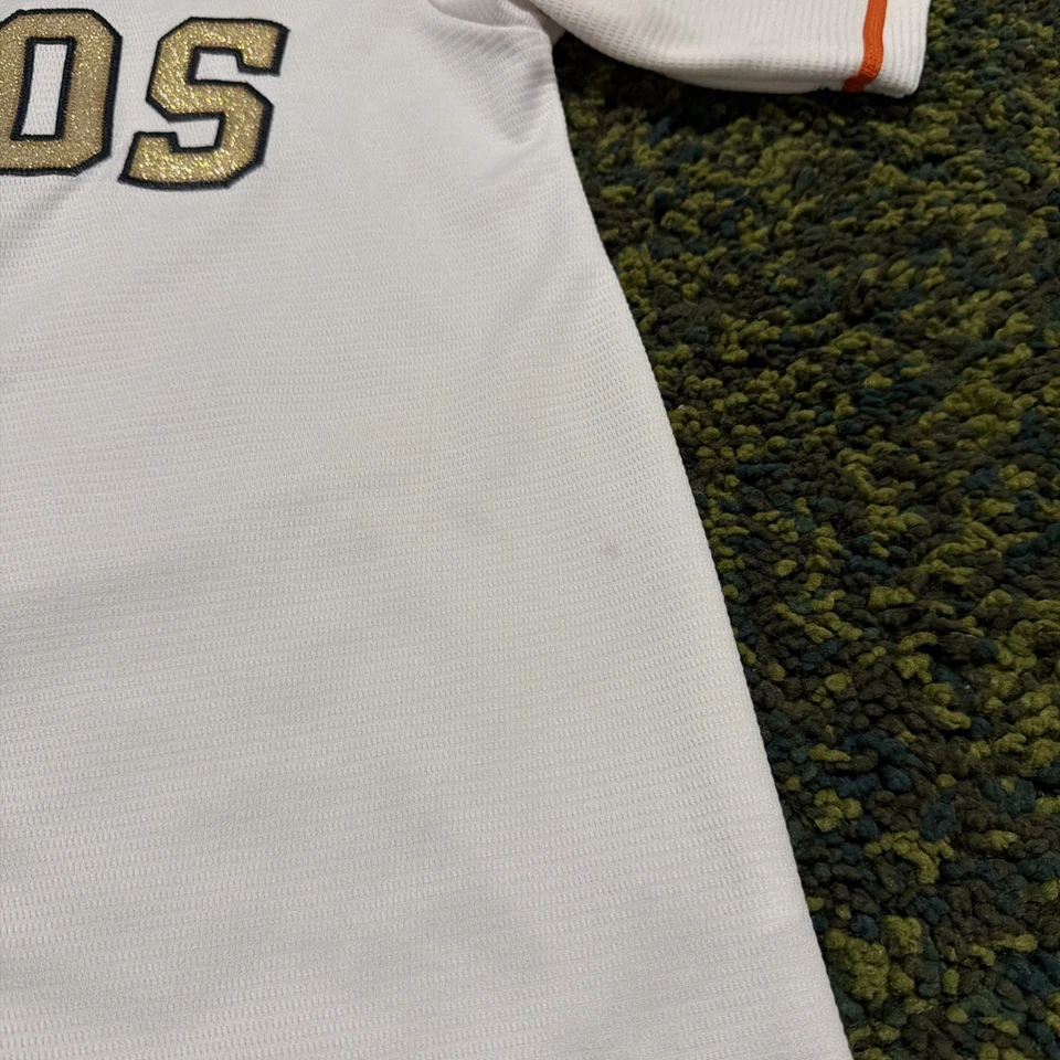 Camiseta majestuosa Justin Verlander Gold Rush 2017 de los Houston Astros MLB para hombre talla pequeña Foto 3 de 4