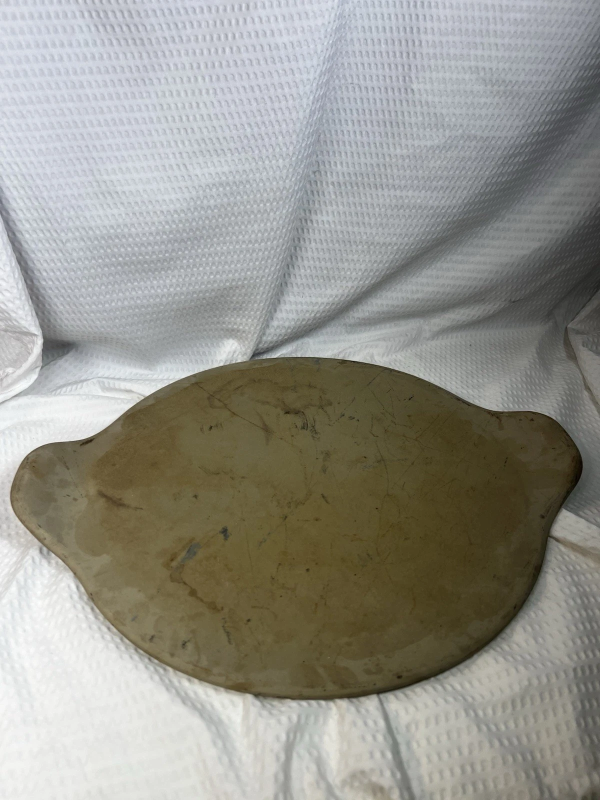 Pampered Chef 15" Large Round Baking Pizza Stone w/Handles Stoneware USA