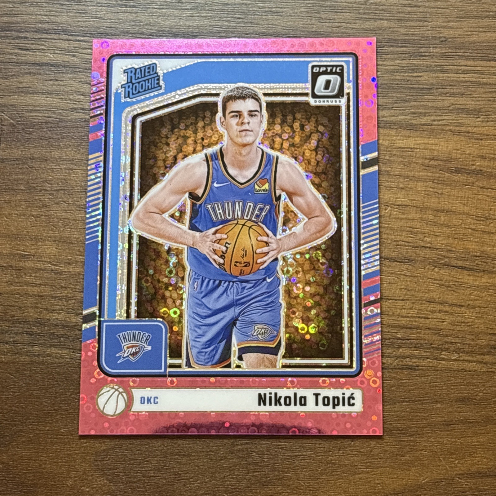 2024-25 Donruss Optic Nikola Topic #278 RC Rookie Pink Disco Prizm /25