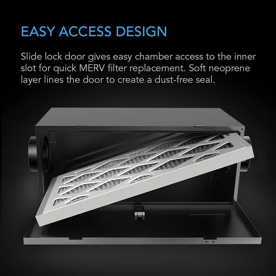 Caja de filtro en línea de 4" con filtro de alta eficacia, filtración de climatización para toda la casa K... Foto 3 de 4