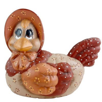 Vintage Kimple Mold Chicken Mother Hen Farmhouse Countrycore Ceramic 1985 8''x7''