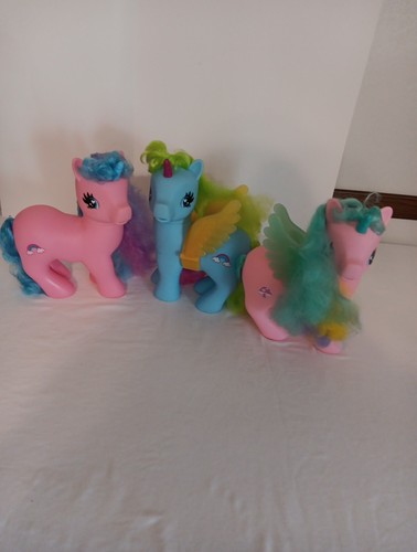 My Little Pony Unicorns Sold As A Lot Of ( 3 ) All 9" 1- Is Missing Wings