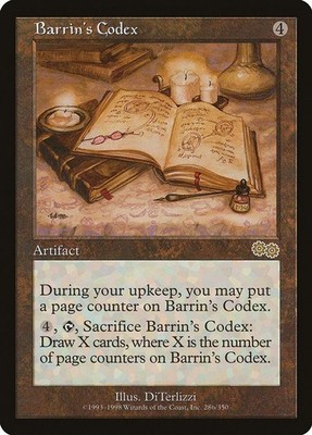 1998 Magic: The Gathering: Urza's Saga - Barrins Codex (#286, R, Lightly Played)