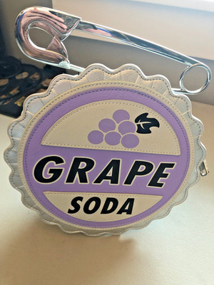 Pixar Up Bag Purse Grape Soda Ellie Safety Pin Handle Never Used, No Tags