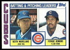 1984 Topps #456 Cubs Leaders / Checklist (Keith Moreland / Fergie Jenkins)