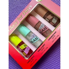 Glaze for Days Lip Oil Set Limited Edition NEW 4 pcs Candy Apple, Vanilla Mint