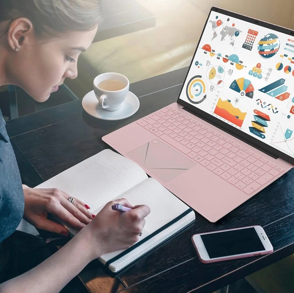 15.6 inch Pink Laptop Computer,Alder Lake Quad Core N95 CPU,16GB DDR4 512GB SSD - Image 2 of 4