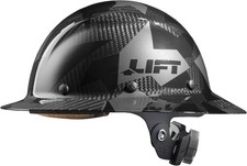 Carbon Fiber Full Brim Hard Hat,Safety/Construction Helmet w/ 6 Point Suspension