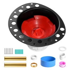 Uimoso Freestanding Tub Drain Rough-in Kit w/ 2 Brass Tail Pipes and PVC Adapter