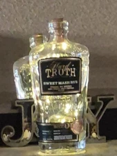 HARD TRUTH RYE Whisky Bottle Light / Lamp EMPTIED 750 ML AND CLEANED
