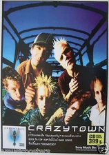 CRAZY TOWN "DARKHORSE" THAILAND PROMO POSTER - Rap/Rock Metal, Nu Metal, Rapcore