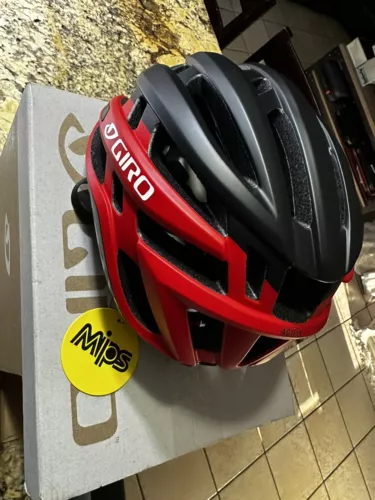 Giro Agilis MIPS Adult Road Cycling Helmet - Matte Black/Bright Red Size S