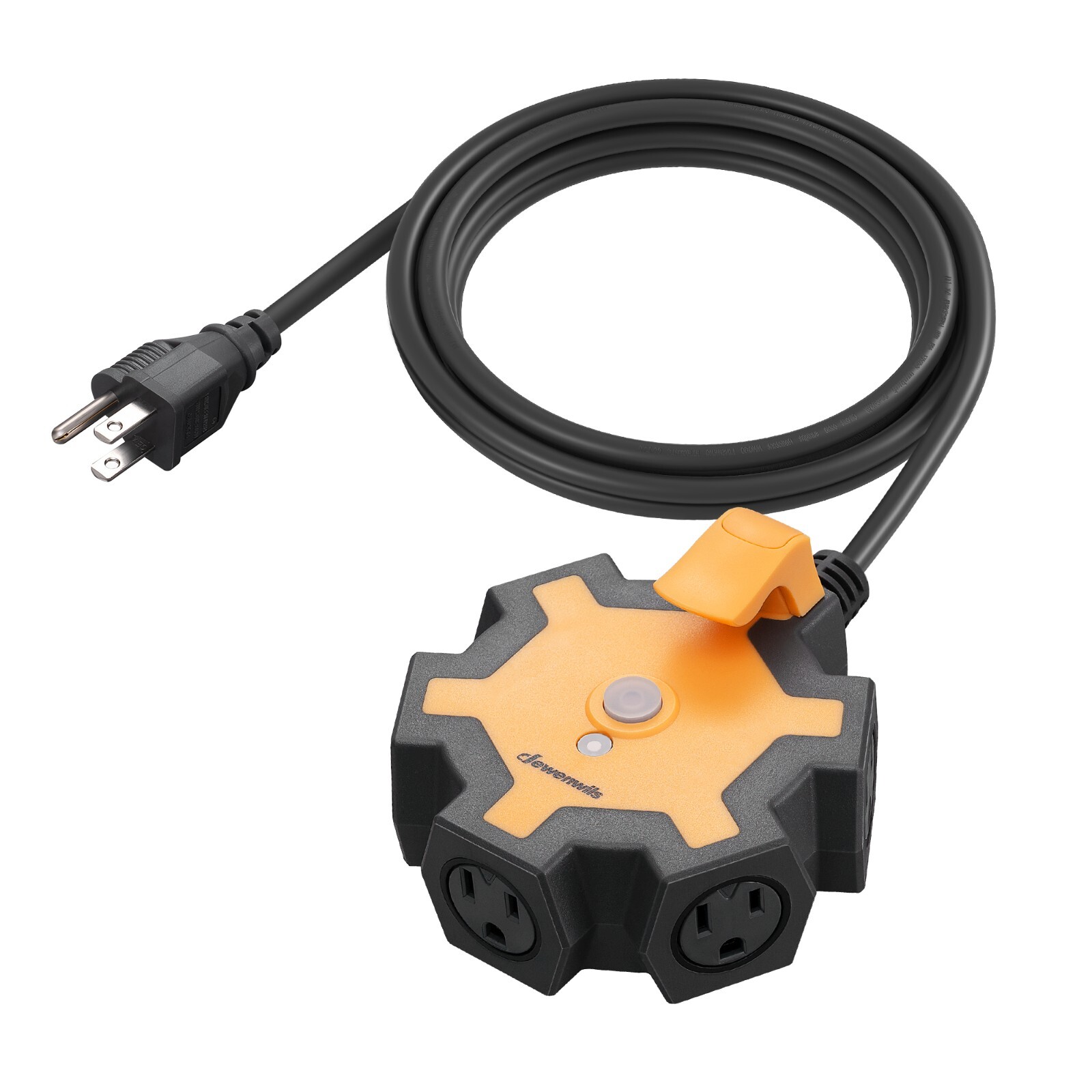 DEWENWILS 5-Outlet Garage Power Strip, 6Feet Heavy Duty Extension Cord, 14Gauge