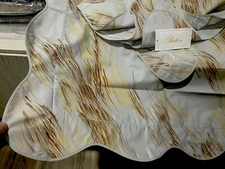 $1050 Pratesi Italy New 2pc Euro Shams 100% Percale Angel Skin Grass Scalloped