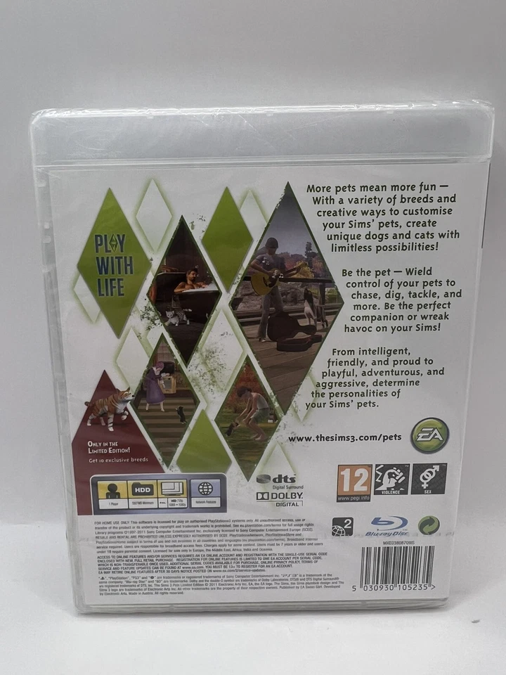 The Sims 3: Pets Limited Edition (Sony PlayStation 3, 2011) Factory Sealed MINT - Image 2 of 4