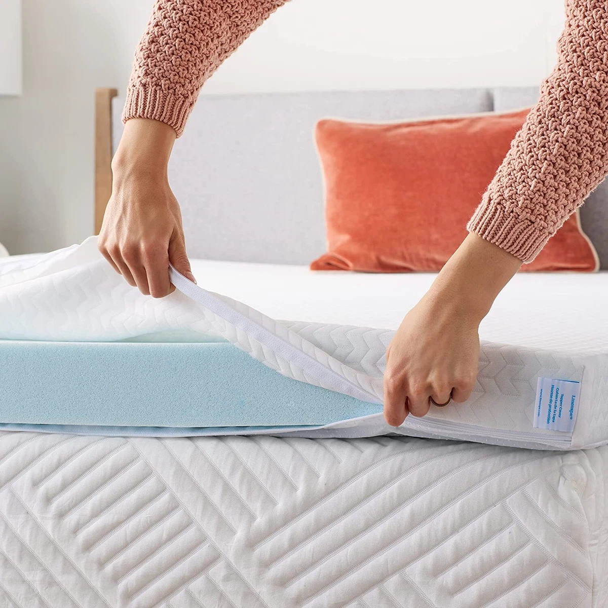 Deluxe Zippered Mattress Topper Cover