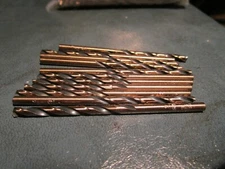 (10) 9/64" Hi-Molybdenum Steel 135° Split Point Black & Gold Finish Jobber Drill