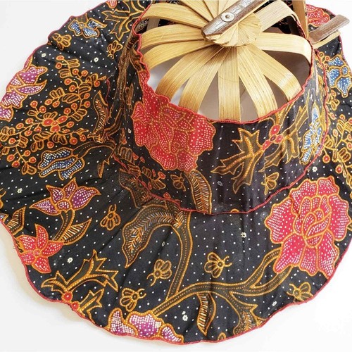 Vintage Hand Crafted Floral Folding Fan 