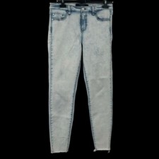 Liverpool Los Angeles Ankle Skinny Jeans Raw Hem Light Wash Blue Denim 10/30