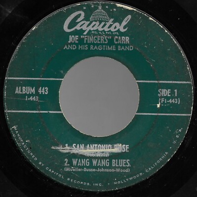 Joe ''Fingers'' Carr & His Ragtime Band * by Joe Carr (EP, 1953) Plays VG-