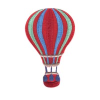 HeißLuftballon Fahrzeug - AufnäHer, BüGelbild, AufbüGler, GrößE: 4,5 X 7 Cm