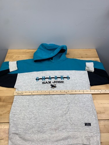 Vintage NHL San Jose Sharks Hoodie Mens M Pullover Embroidered 11403 - Picture 6 of 9