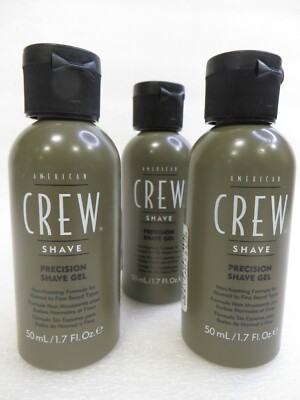 AMERICAN CREW PRECISION SHAVE GEL 1.7 OZ ( PACK OF 3)      TRAVEL SIZE!