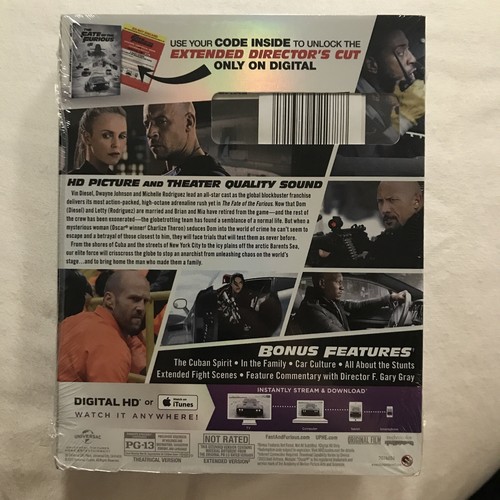 The Fate of the Furious (BLU-RAY+DVD+DIGITAL HD 2017) - Picture 2 of 2