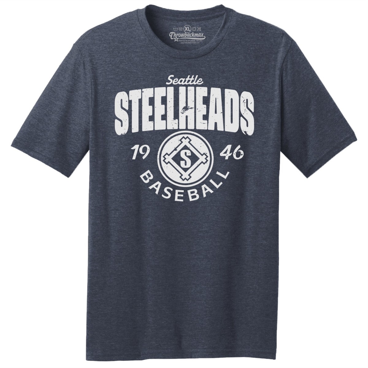 Seattle Steelheads 1946 Baseball TRI-BLEND Tee Shirt - Seattle