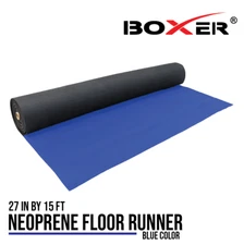 Neoprene Floor Runner 27" x 15' Multipurpose Floor Protection Blue Rug