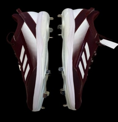 Adidas Icon 7 Metal Baseball Cleats Mens Size 13 Burgundy Red White FZ1555 New Adidas Icon 7 Metal Baseball Cleats Burgundy Red White  main image 3