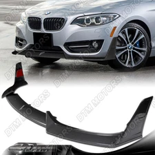 For 14-21 BMW 220i 228i 230i F22 F23 Base Carbon Look Front Bumper Lip Spoiler