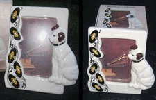 Vintage Nipper Victor Edison dog phonograph ceramic photo frame NOS Style 741