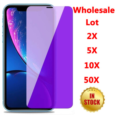Wholesale Lot Anti-Blue Light Screen Protector for iPhone 17 16 15 14 13 Pro Max