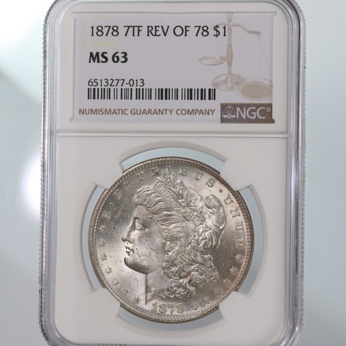 1878 7TF Rev of 78 Morgan $1 certificado NGC MS63 - Imagen 2 de 4