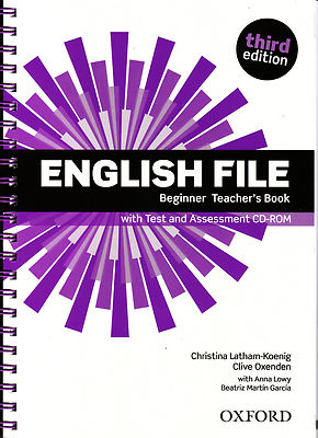 Oxford ENGLISH FILE THIRD EDITION Beginner TEACHER'S BOOK with CD-ROM @BRAND NEW