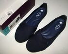 GLORIA VANDERBILT Womens Size 10 Navy Blue Debbie Fabric Flats Dress Shoes Box  — photo 1
