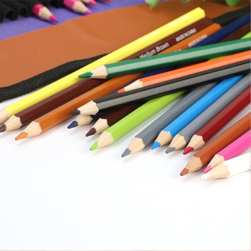 50 Pcs Buntstifte Student Bunte Bleistifte Mit Tasche Segeltuchtasche - Bild 12 von 12
