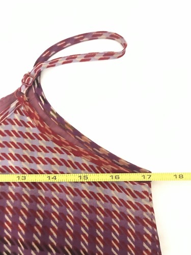 Canotta Cabi donna taglia XS verde rossa svolazzante pied de poule senza maniche - Foto 28 di 29