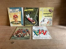 Marquette Football Program Lot 1960 Wisconsin Vanderbilt Homecoming Villanova