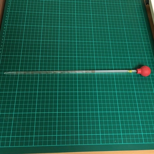 1ml Glass pipette with rubber bulb laboratory dropper dispensing class B - Picture 3 of 3