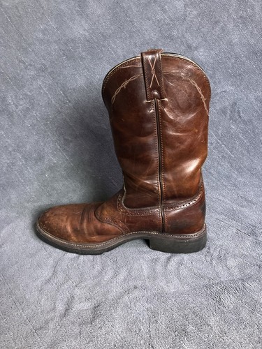 Twisted X Western Work Boots Men 11.5 D Soft Round Toe Leather Saddle Vamp ISSUE - Picture 12 of 18
