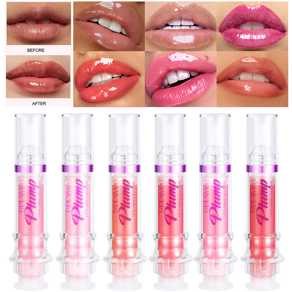 Glossy Lip Plumper Oil with Tint and Moisturizing Base for Makeup