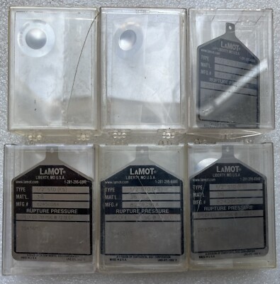 Lamot 1/2'' STD (FS) 316  SPECIFIED: 761 PSIG @ 72 Deg F  (LOT OF 6)  