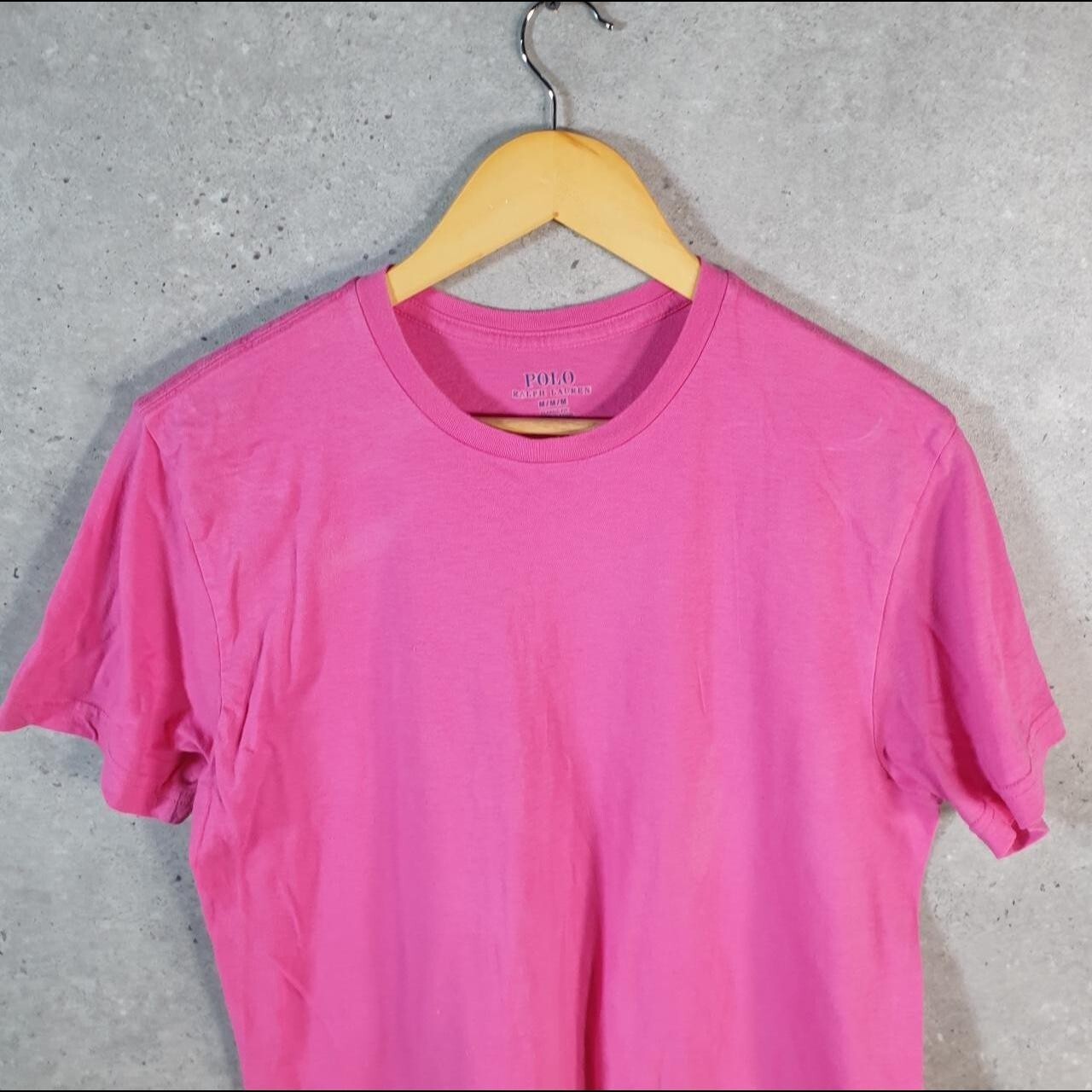 Polo Ralph Lauren vintage uomo rosa medio ricamata vestibilità classica pony