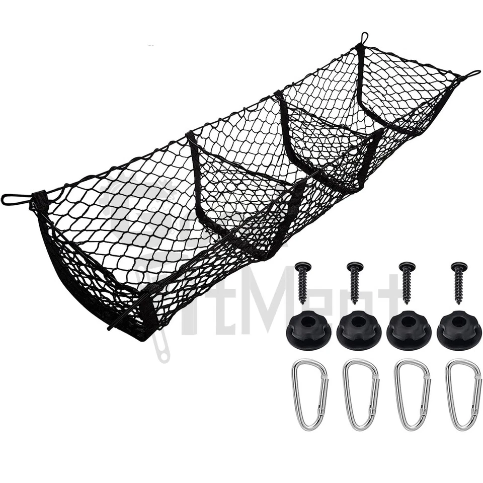 Red de carga de 3 bolsillos maletero organizador de carga apto para Toyota Tundra 2000-2024 Foto 4 de 4