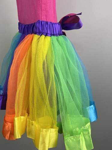 Kids Girls Baby Lined Tutu Skirt Rainbow Skirts Tulle Dress Up Party One Size - Picture 7 of 14